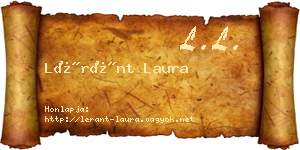 Léránt Laura névjegykártya