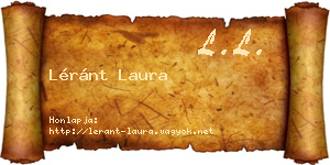 Léránt Laura névjegykártya