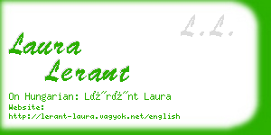 laura lerant business card